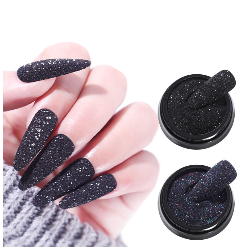 Nail Art Woolen Powder Starlight Black Gauze Sugar Powder Nail Art Accessories Nail Art Woolen Powder Starlight Black Gauze Sugar Powder Nail Art Accessories